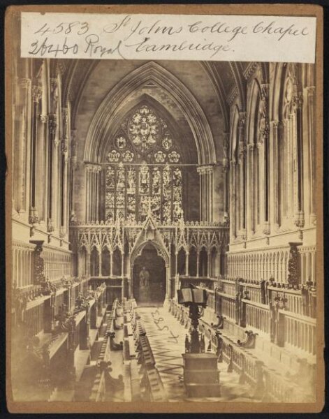 Francis Frith, St. John's College Chapel.  Cambridge