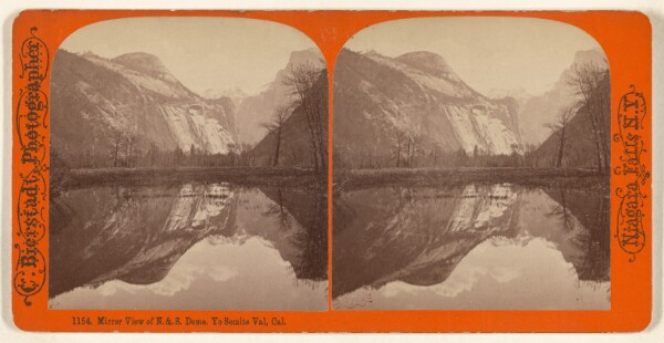 Charles Bierstadt, Mirror View of N. & S. Dome, Yo Semite Val, Cal.