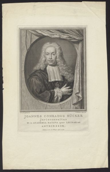 Jacob Houbraken, Portrait of Joannes Conradus Rücker
