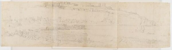 Willem van de velde the elder, Topographical sketch of Dover castle and harbour from the west, illustrating the arrival of Mary of Modena in England in 1673