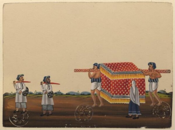 Unknown, One of forty paintings illustrating modes of transport, occupations, entertainers, ascetics and Muharram subjects.