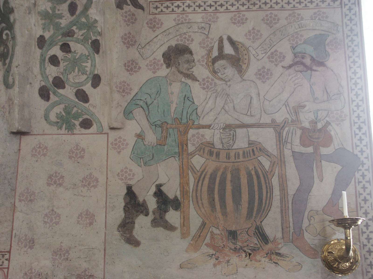 Johan Dellbeck, Lime painting in Husby-Sjutolfts Church, Uppland 2004