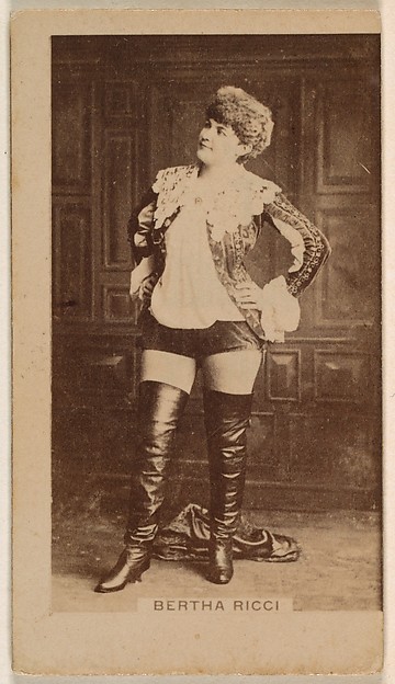 Kinney Brothers Tobacco Company, Bertha Ricci, from the Actresses series (N245) issued by Kinney Brothers to promote Sweet Caporal Cigarettes