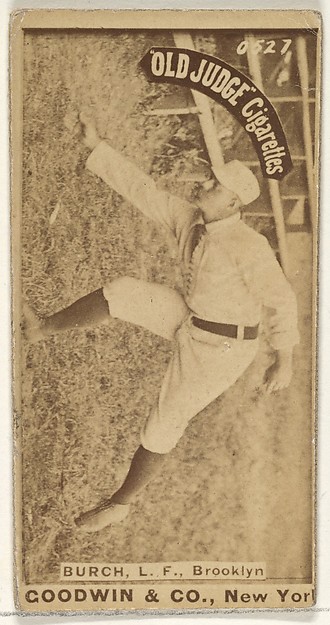 Goodwin & Company, Burch, Left Field, Brooklyn, from the Old Judge series (N172) for Old Judge Cigarettes