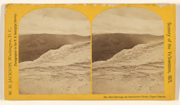 William Henry Jackson, Hot Springs, on Gardiner's River, Upper Basins.