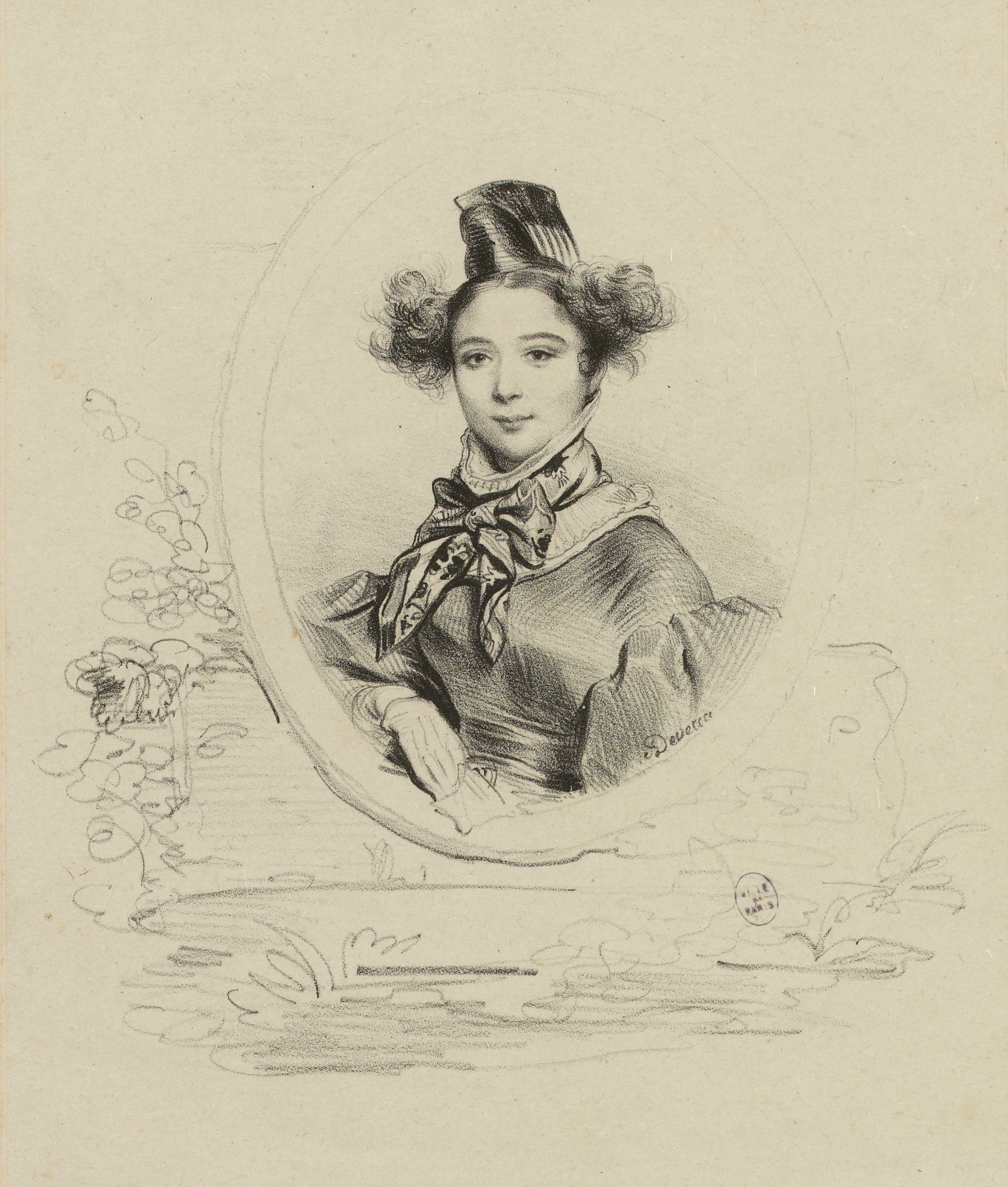 Achille Devéria, Portrait de Madame Camille Roqueplan. (IFF 82)