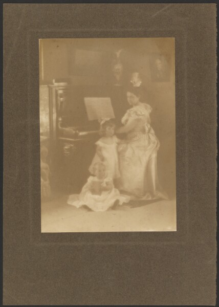 Louis Fleckenstein, [Woman at a Piano with Children]