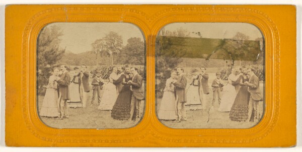 Unknown, [Social scene: group of people dancing outdoors]