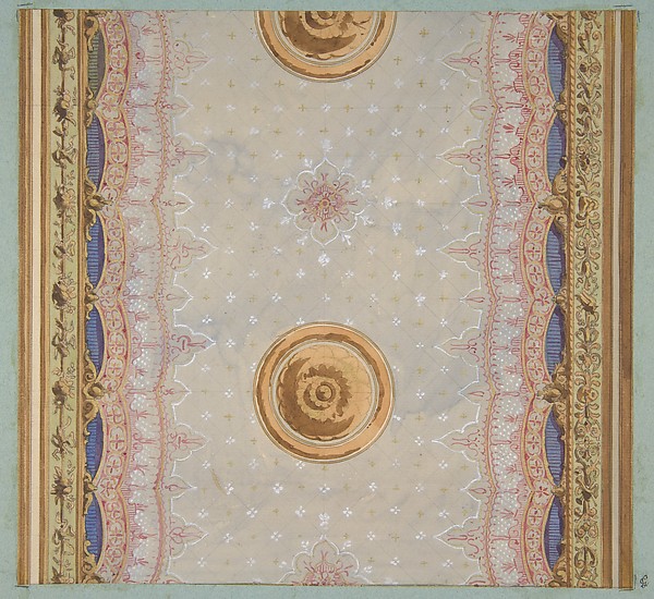 Jules-Edmond-Charles Lachaise, A design for the painted decoration of a ceiling or walls