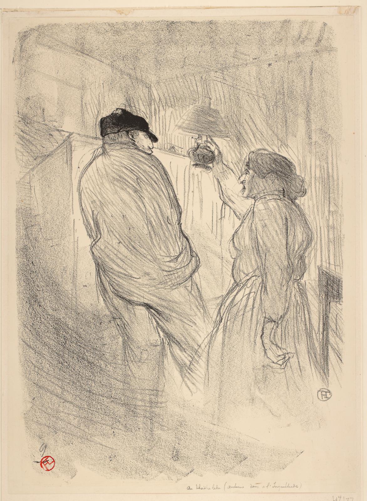 Henri de Toulouse-Lautrec, Au Théâtre Libre, Antoine dans L'Inquiétude