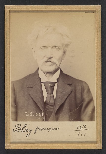 Alphonse Bertillon, Blay. François. 53 ans, né à St Gervais (Rhône). Tailleur. Anarchiste. 4/3/94.