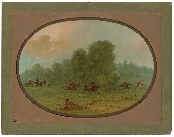 George Catlin, Battle between the Jiccarilla Apachees and Camanchees