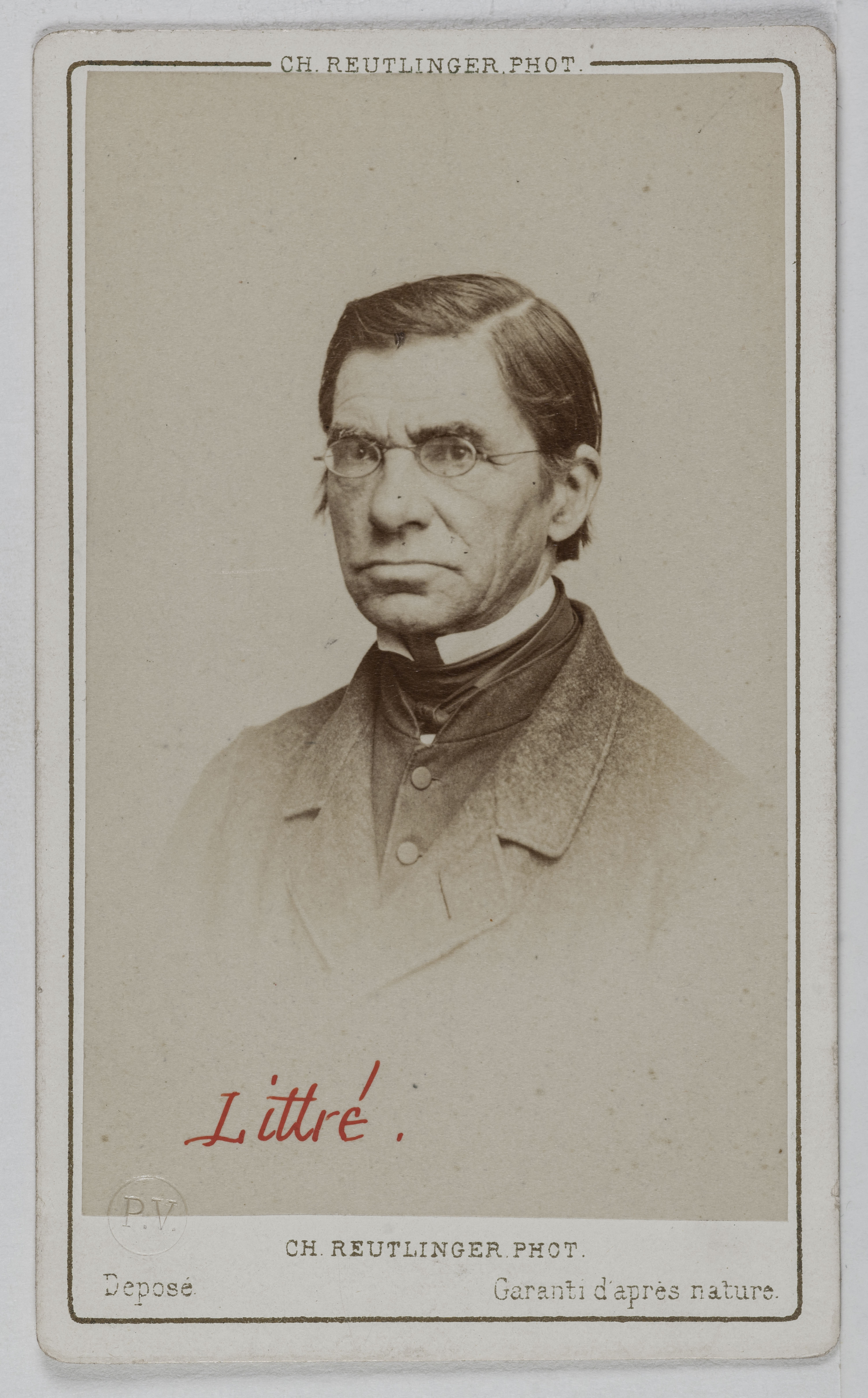 Charles Reutlinger, Portrait de Paul-Émile Littré (1801-1881), (philosophe, philologue, médecin, homme politique)