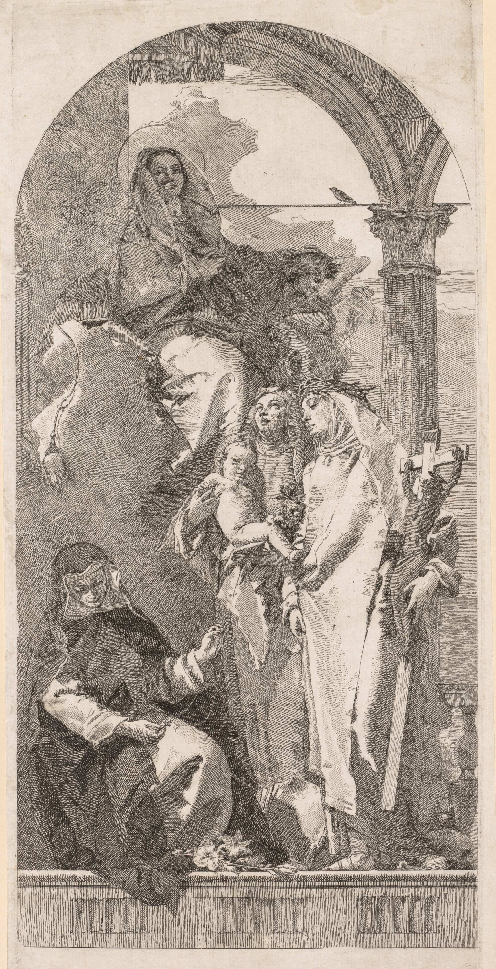Giovanni Domenico Tiepolo, Madonna with Saints Agnes, Catherine and Rosa