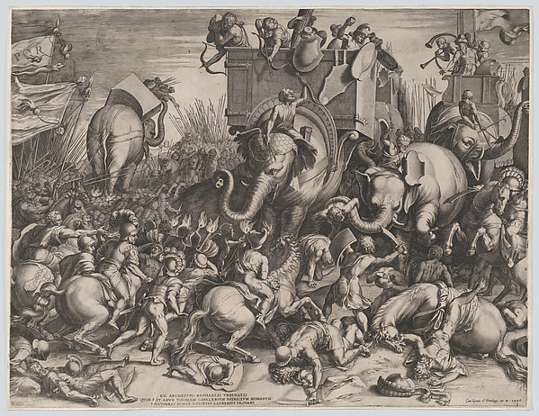 Cornelis Cort, The Battle Between Scipio and Hannibal at Zama