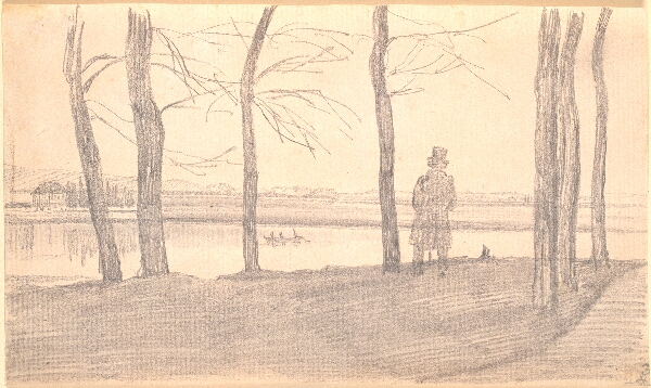 Caspar David Friedrich, Udsigt over Elben. Til venstre et landsted