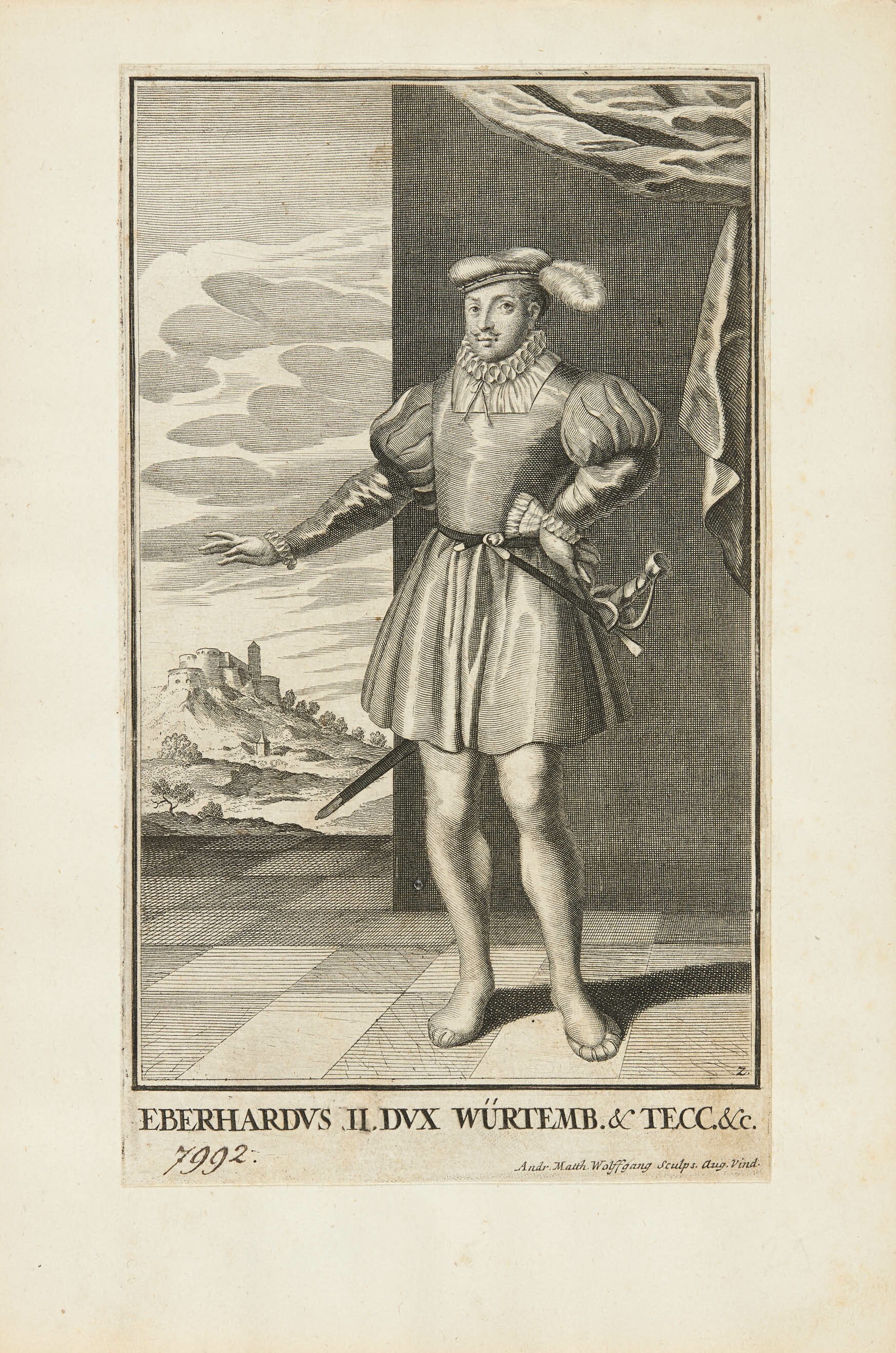 Andreas Matthäus Wolfgang, Bildnis Herzog Eberhard II. von Württemberg