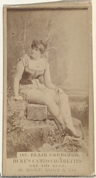 W. Duke, Sons & Co., Card Number 167, Elain Caungfor, from the Actors and Actresses series (N145-5) issued by Duke Sons & Co. to promote Cameo Cigarettes