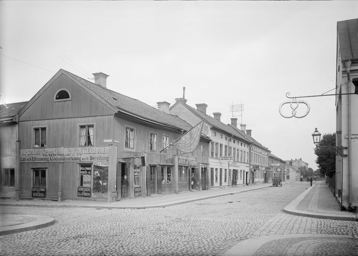 Alfred Dahlgren, Svartbäcksgatan mot nordväst från Linnégatan i Uppsala 1901 - 1902