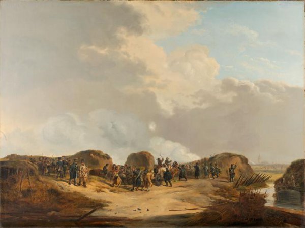 Pieter Gerardus van Os, The Demilune constructed at the Siege of Naarden, April 1814