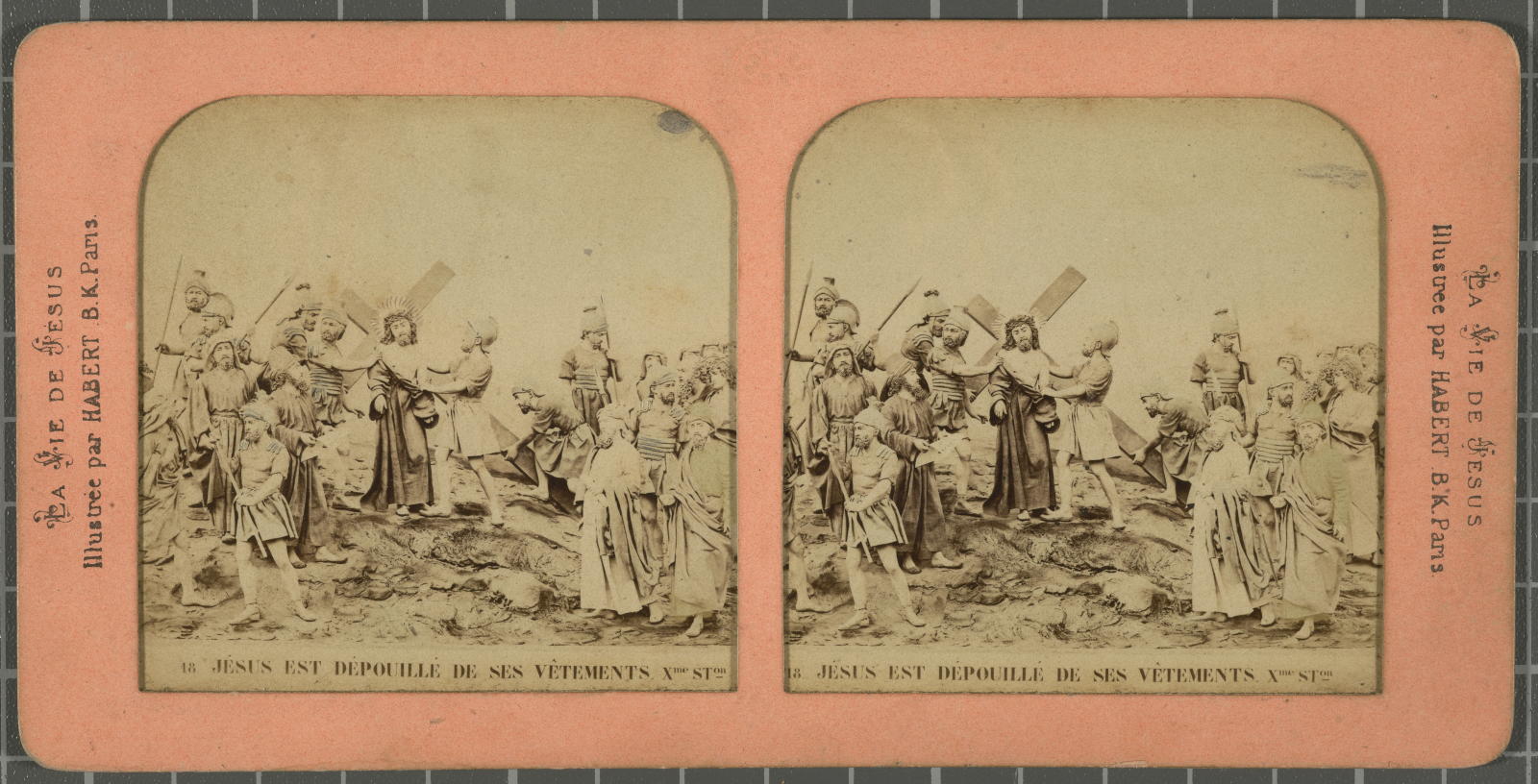 Desconegut, 18- Jésus est dépouillé of ses vétements. Xme.St. Justification of the title, title inscribed B.K.