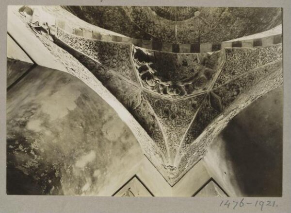 K.A.C. Creswell, Squinch-pendentive detail at the domed mosque of Mamluk Amir Yashbak (Qubbat al-Fadawiyya), Cairo