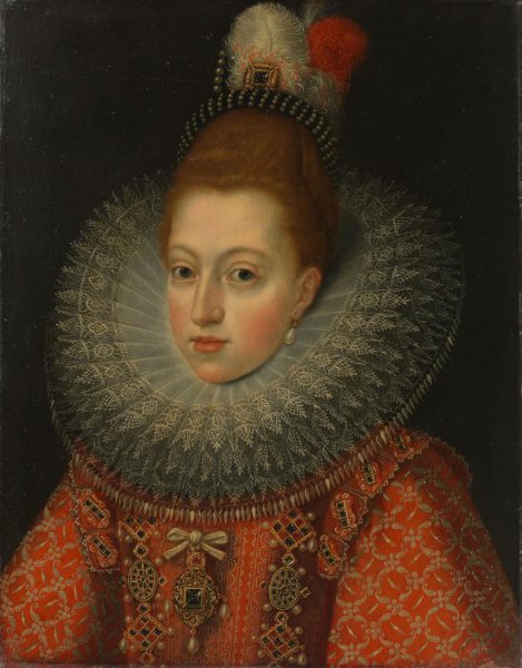 anonymous, Portrait of Margaret of Austria (1584-1611), Queen of Spain