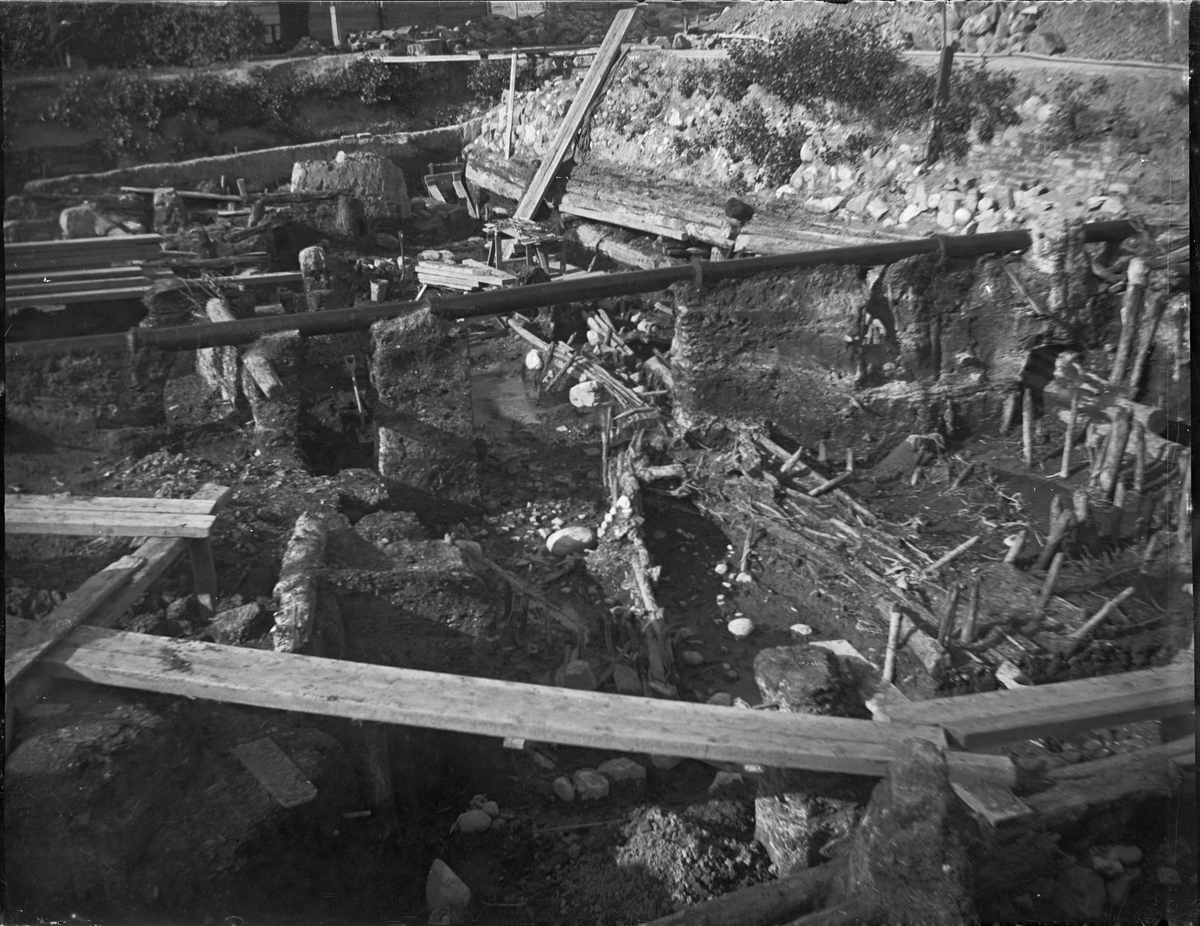 Okänd,, Arkeologisk utgrävning, Studentholmen, Uppsala 1907