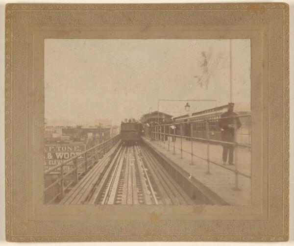 Unknown, [View of a train departing the station]