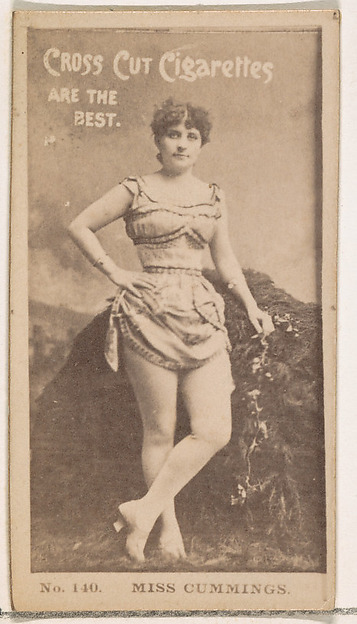 W. Duke, Sons & Co., Card Number 140, Miss Cummings, from the Actors and Actresses series (N145-2) issued by Duke Sons & Co. to promote Cross Cut Cigarettes