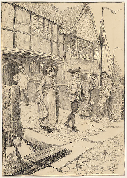 Edwin Austin Abbey, The Sunday Walk, illustration to "Sally in Our Alley"