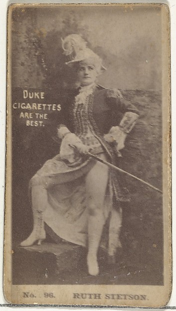 W. Duke, Sons & Co., Card Number 96, Ruth Stetson, from the Actors and Actresses series (N145-6) issued by Duke Sons & Co. to promote Duke Cigarettes
