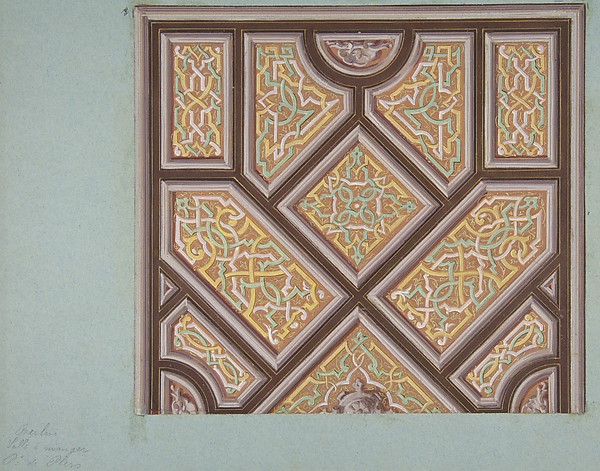 Jules-Edmond-Charles Lachaise, Design for Ceiling Decoration in the Dining Room, Hôtel de Pless, Berlin