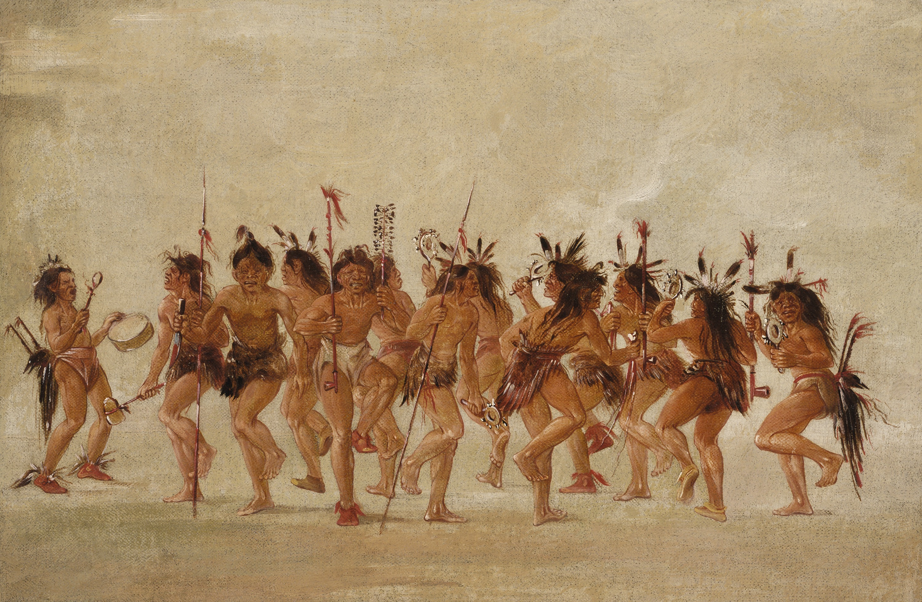 George Catlin, Beggar's Dance, Mouth of Teton River