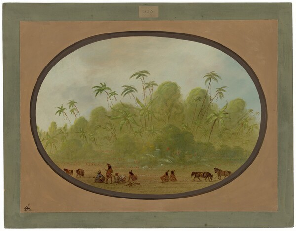 George Catlin, Halting to Make a Sketch