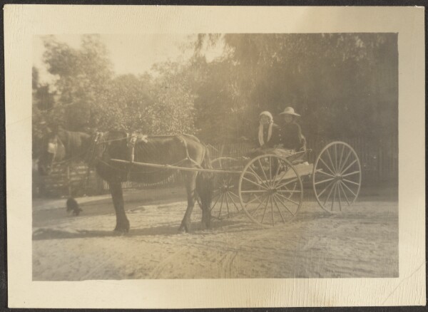 Louis Fleckenstein, [Women in Horse Cart]