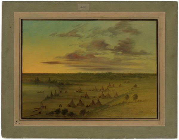George Catlin, Sioux Village - Lac du Cygne