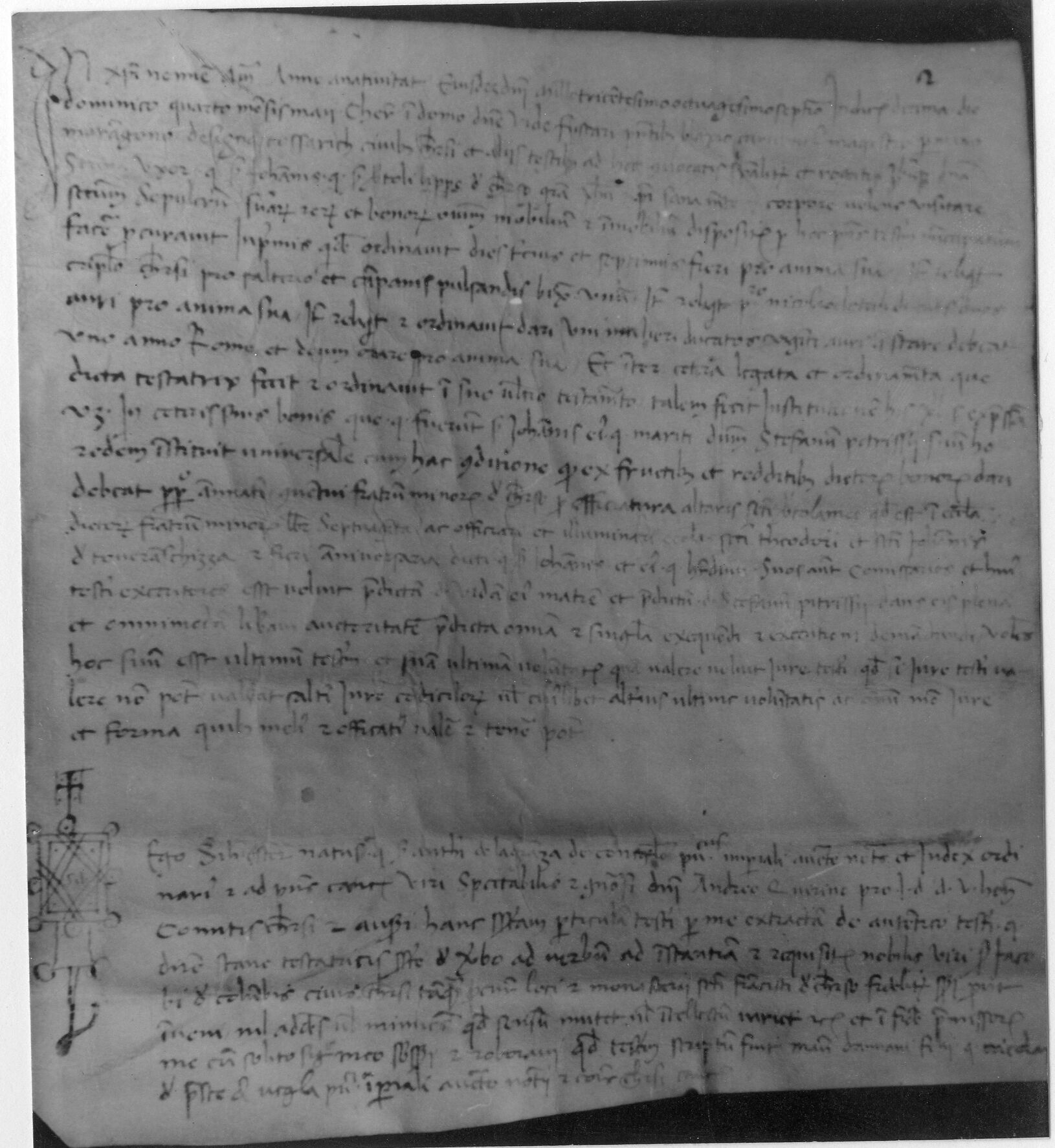 Branko Fučić, Cres, Arhiv samostana o. konventualaca: pergamena iz 1387 godine, notarska isprava – testament udovice Stane