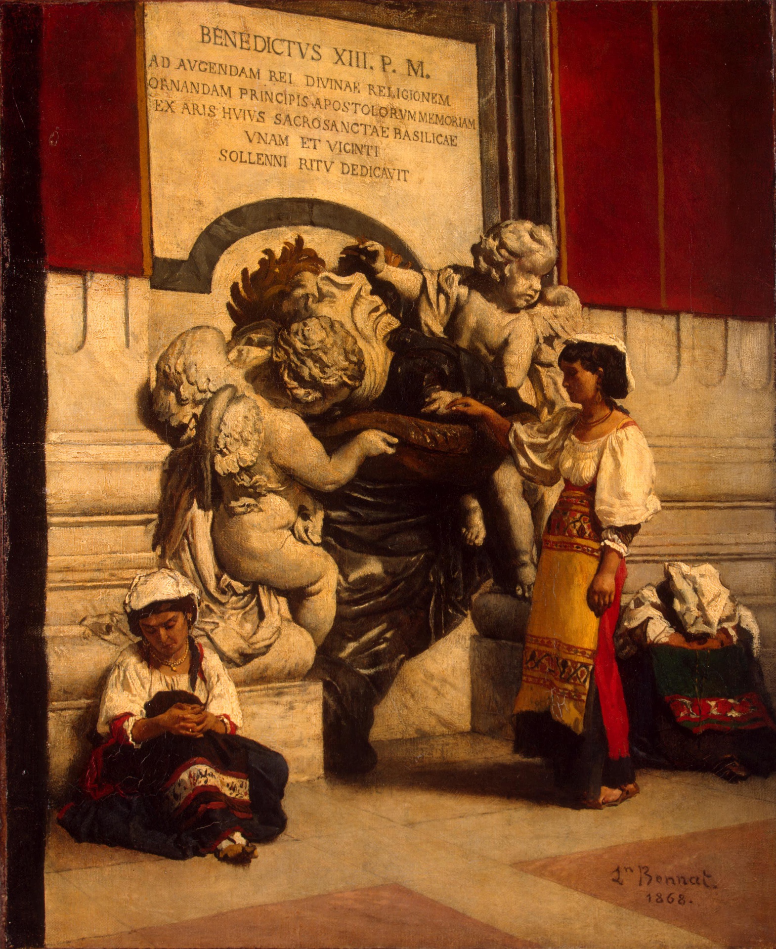Léon Bonnat, Holy Water Font by St Peter's Basilica in Rome