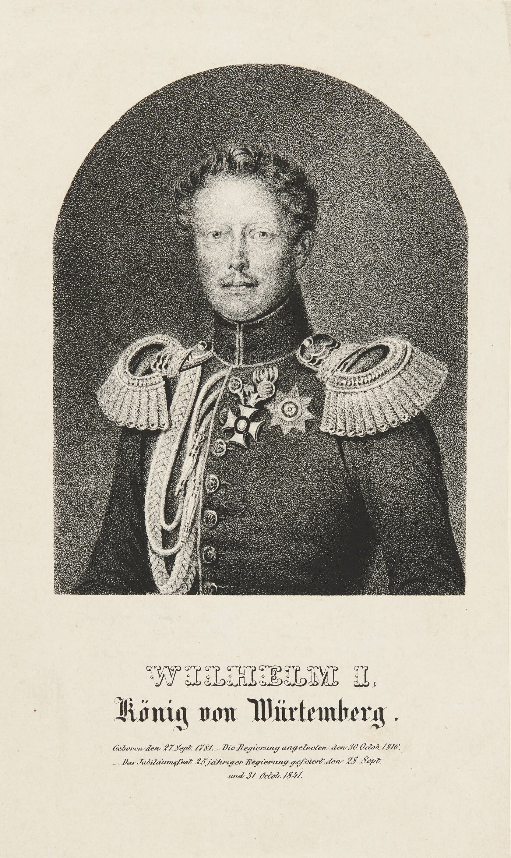 Gottfried Küstner, Bildnis König Wilhelm I. von Württemberg