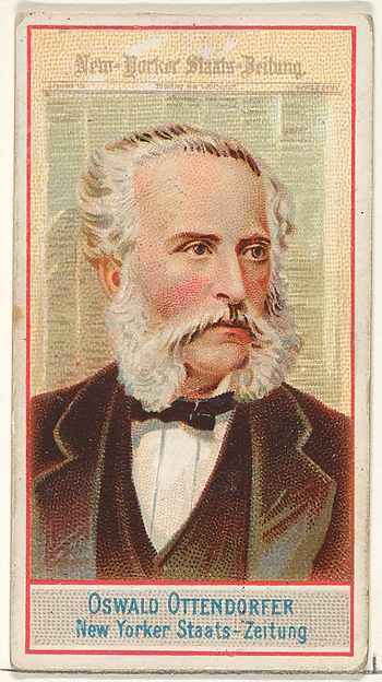 Allen & Ginter, Oswald Ottendorfer, New Yorker Staats-Zeitung, from the American Editors series (N1) for Allen & Ginter Cigarettes Brands