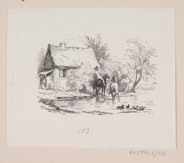 H.P. Hansen, Illustration til "Nabofamilierne" i H.C. Andersen, "Eventyr og Historier", Bind 2