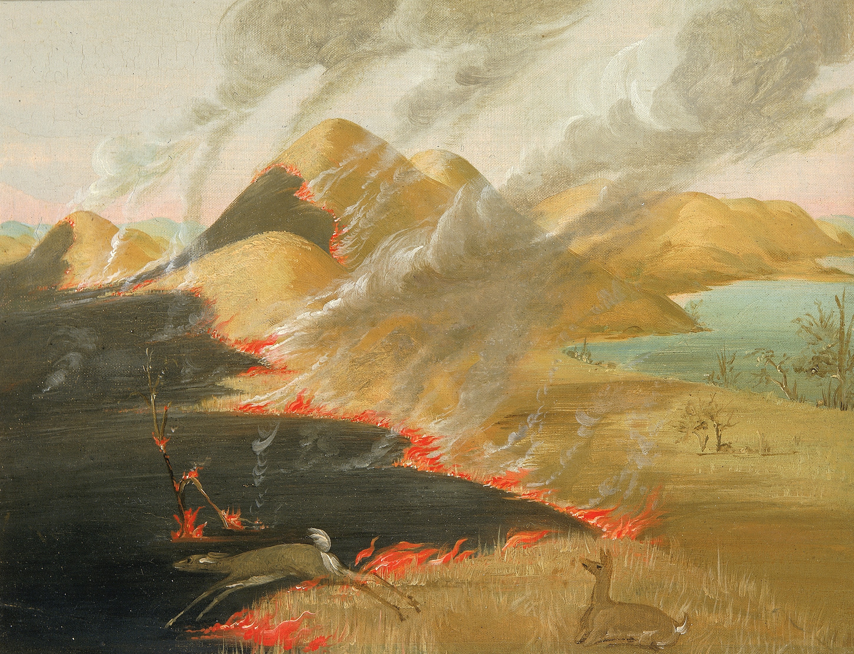George Catlin, Prairie Bluffs Burning