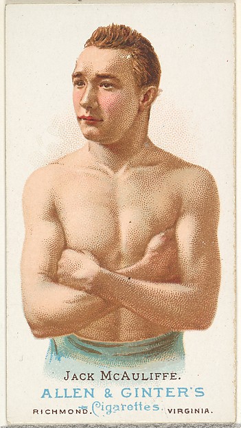 Allen & Ginter, Jack McAuliffe, Pugilist, from World's Champions, Series 1 (N28) for Allen & Ginter Cigarettes