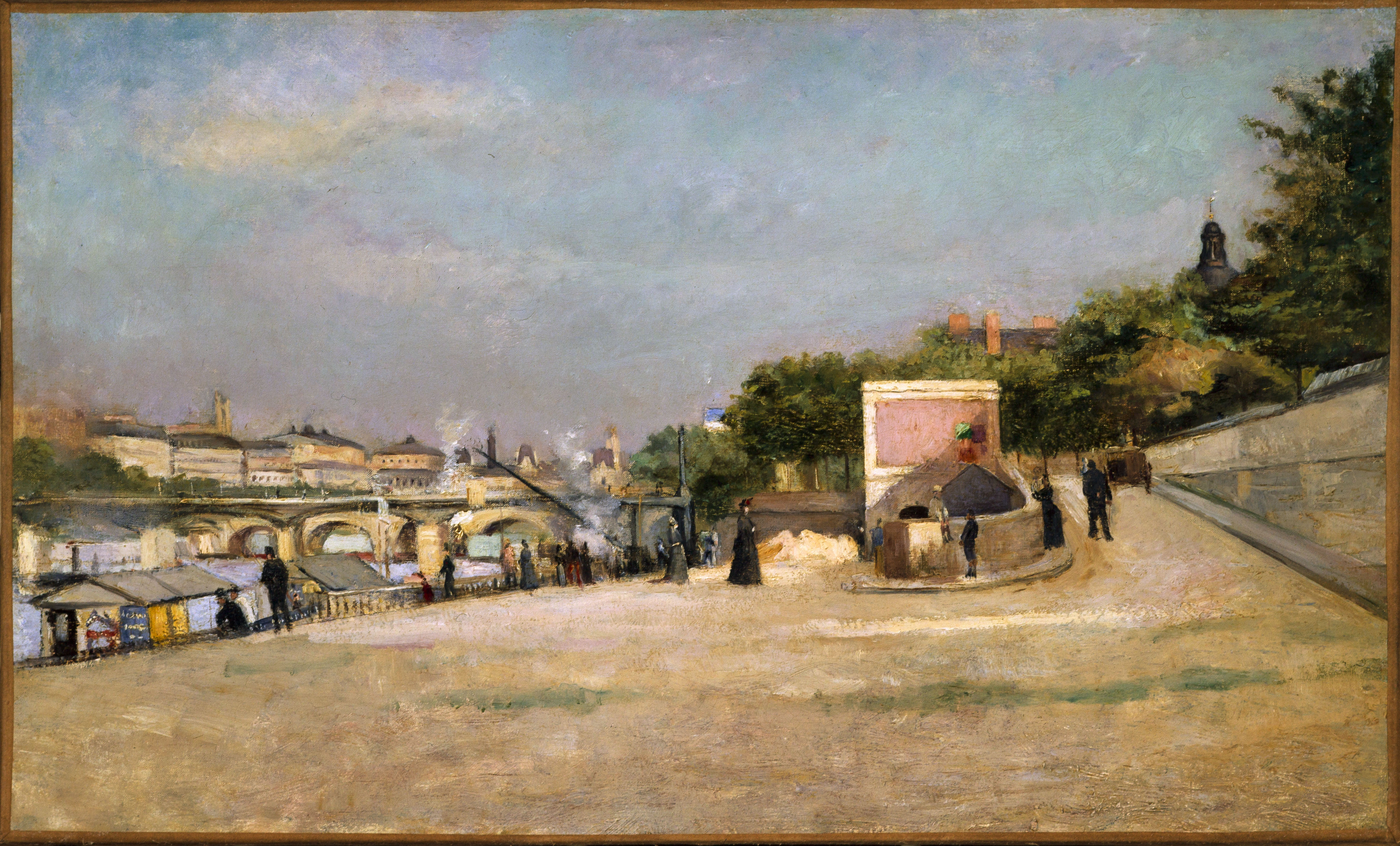 Edouard Crémieux, Le Pont des Arts et le Pont-Neuf, vus de la berge du pont des Saints-Pères