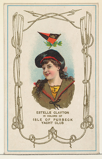 W. Duke, Sons & Co., Estelle Clayton in Colors of the Isle of Purbeck Yacht Club, from the Yacht Colors of the World series (N140) issued by Duke Sons & Co. to promote Honest Long Cut Tobacco