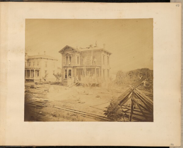 Unknown, [Victorian Style House Under Construction]