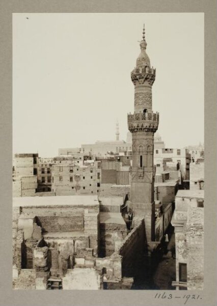 K.A.C. Creswell, Minaret of the mosque of Mamluk Amir Khushqadam al-Ahmadi, Cairo