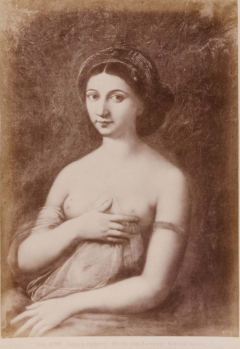 Giacomo Brogi, Roma - Galleria Barberini: Ritratto della Fornarina, Raffaello Sanzio