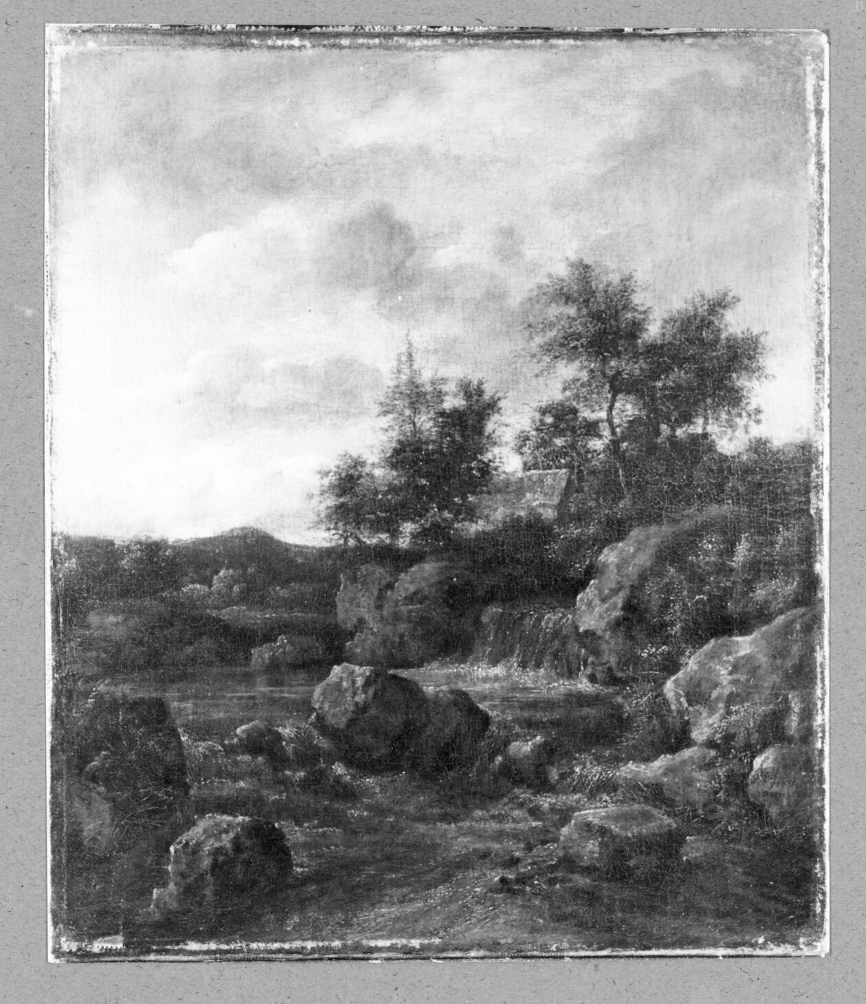Jacob van Ruisdael, Rocky Landscape with Waterfall
